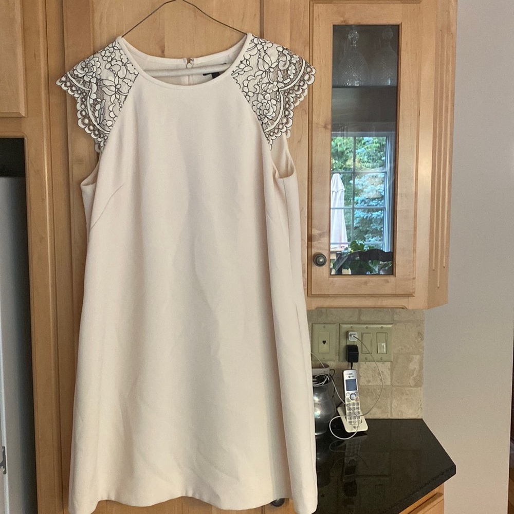 J Crew ecru colored shift dress